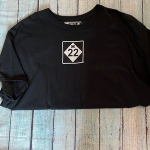 Mens 3XL XXXL Black M-22 M22 Crewneck T-shirt short sleeved